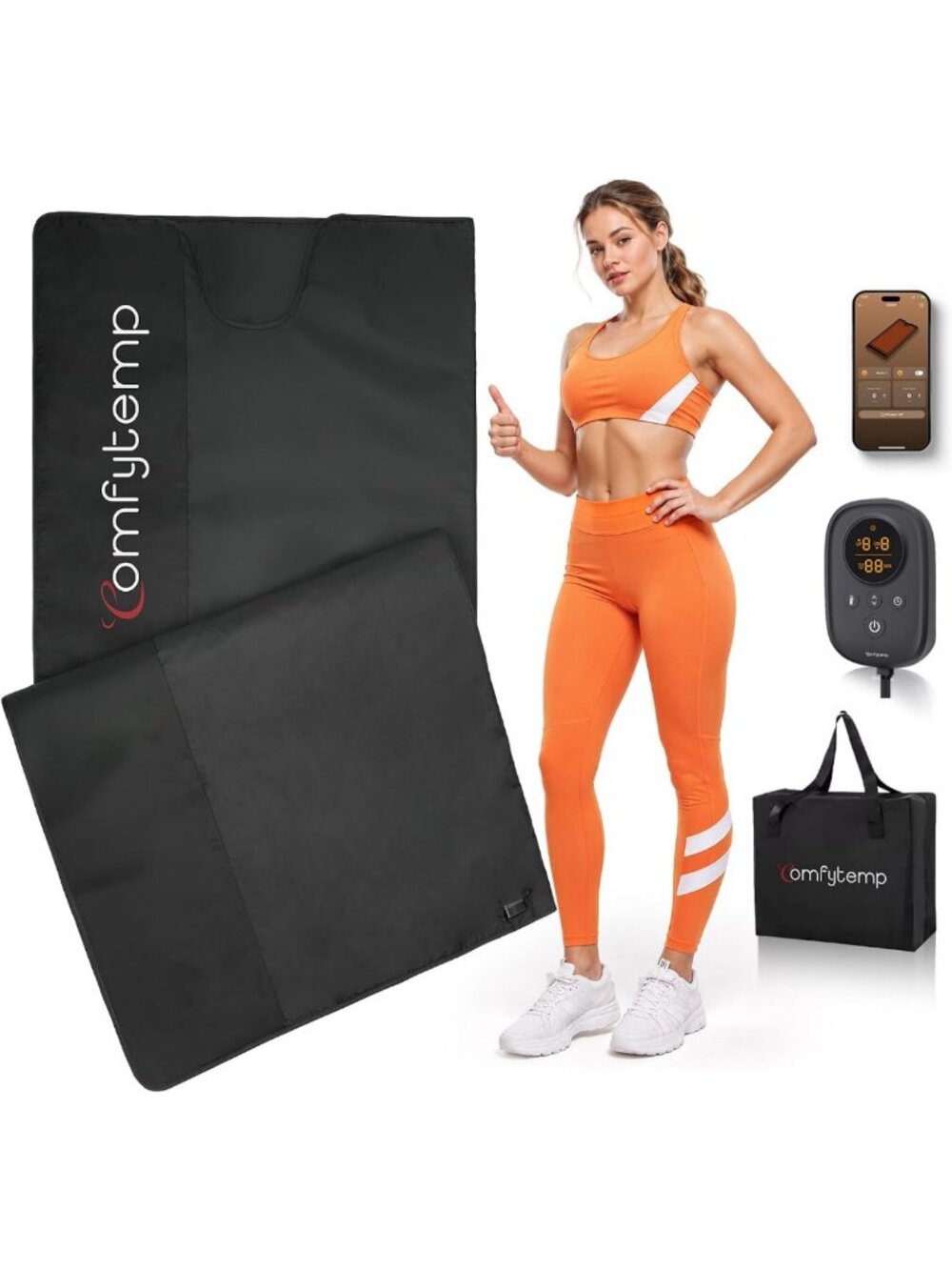 Extra Large 35"x78" Sauna Blanket with Dual Zone Temperature Control - Cozy